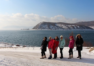 Irkutsk side ice Baikal
