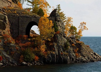Autumn palette of Lake Baikal 