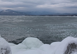 Baikal in December. Buryatia
